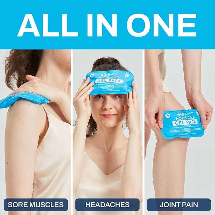 Reusable Hot and Cold Gel Ice Packs for Injuries - 7 Pack Variety Gel Ice Pack Set - Hot and Cold Therapy Solution for Injuries, Cold Packs for Pain Relief - Ice Packs for Injuries Reusable - Image 6