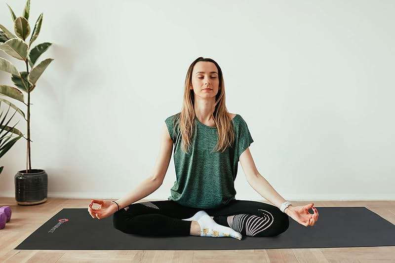 Worlds First & Only Carbon Fiber Yoga Mat. Dual-Side, Non-Slip, Heat Activated, Extra Thick 5 mm, Perfect for Hot Yoga, Bikram, and Pilates - 72 x 24 in - Image 3
