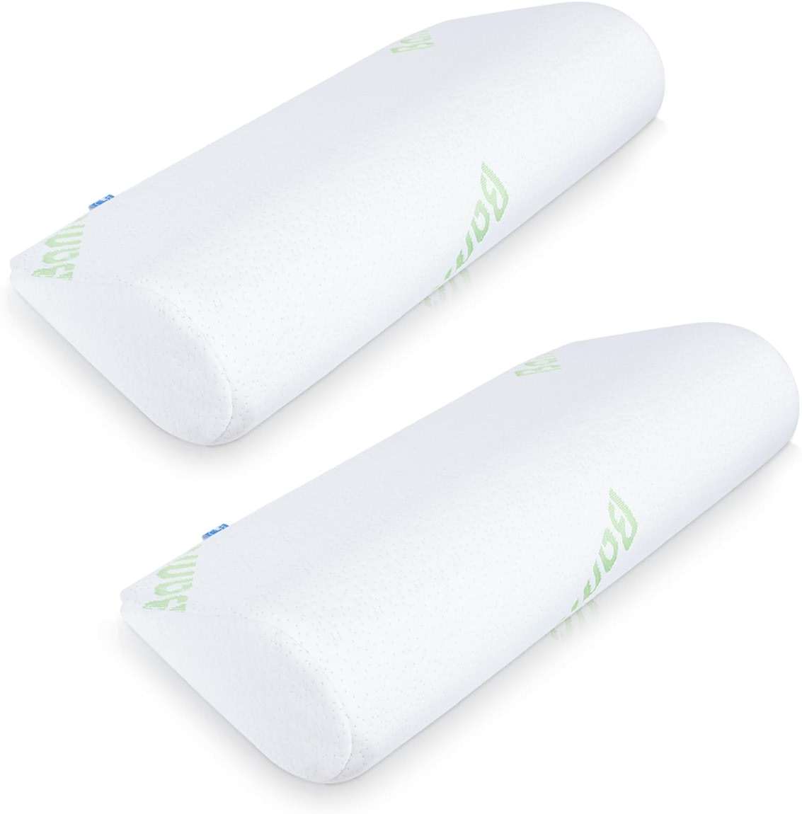 COOLBEBE Cervical Neck Pillows 2PCS, Memory Foam Neck Roll Pillows for Sleeping, Ergonomic Bolster Pillow for Bed, Sofa, Car Seat, Spine Support for Back Sleepers (2 Pack) - Image 1