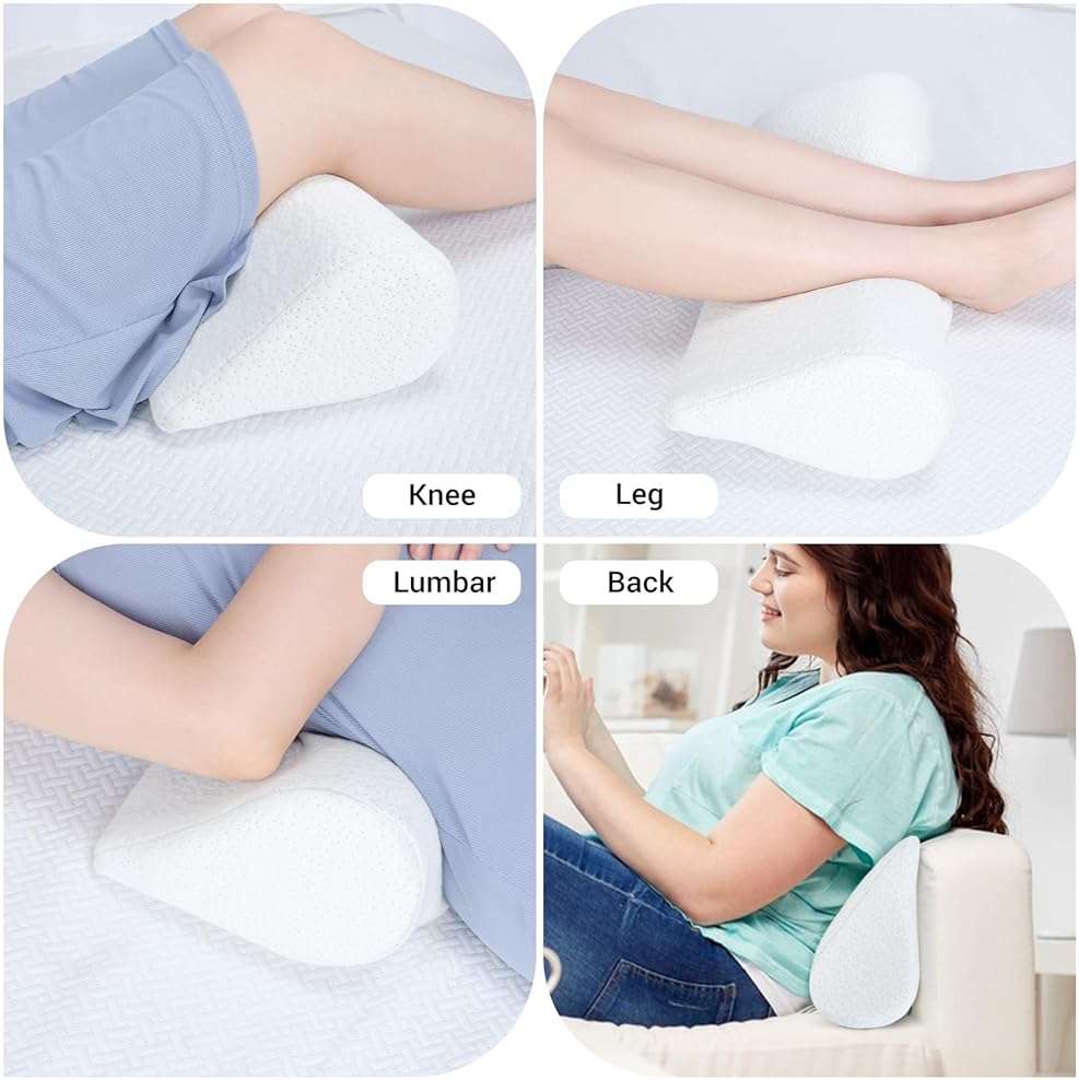 COOLBEBE Cervical Neck Pillows 2PCS, Memory Foam Neck Roll Pillows for Sleeping, Ergonomic Bolster Pillow for Bed, Sofa, Car Seat, Spine Support for Back Sleepers (2 Pack) - Image 5
