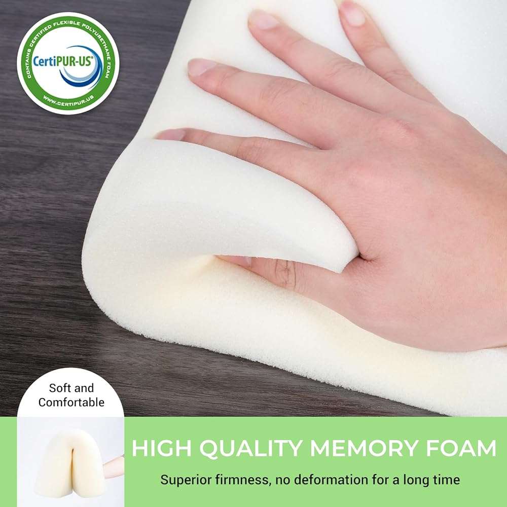 COOLBEBE Cervical Neck Pillows 2PCS, Memory Foam Neck Roll Pillows for Sleeping, Ergonomic Bolster Pillow for Bed, Sofa, Car Seat, Spine Support for Back Sleepers (2 Pack) - Image 7