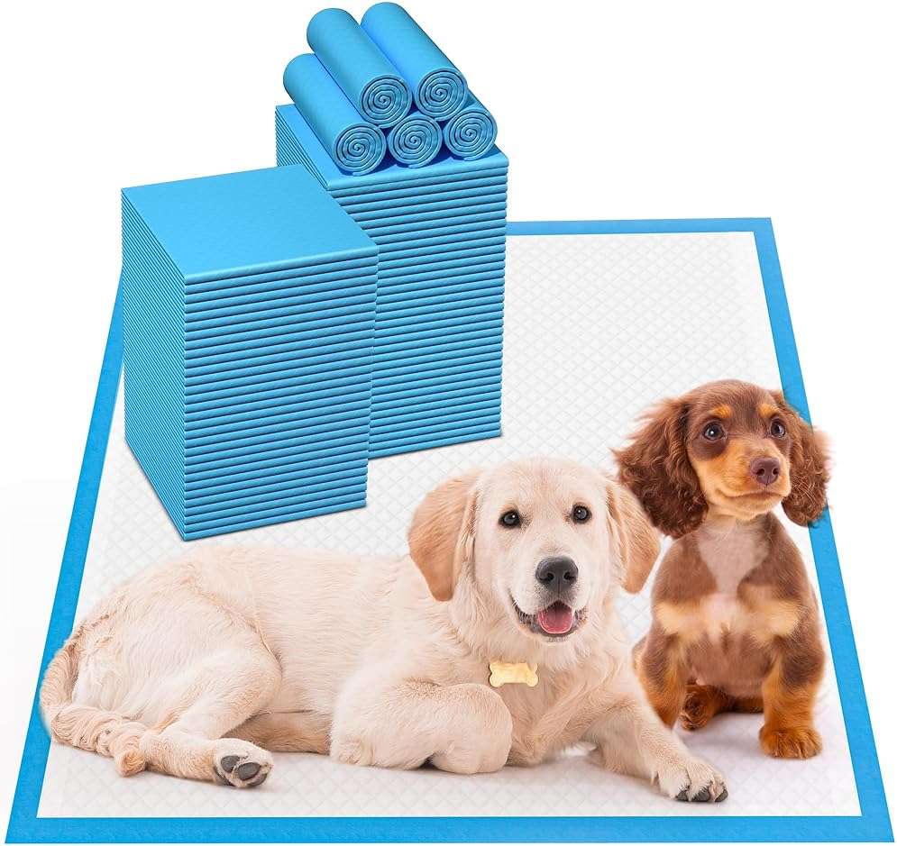Upgrade Leak-Proof Pet Training and Puppy Pads, Jumbo Pee Pads for Dogs with Thicken Polymer Heavy Absorbency, Quick Dry Disposable Pee Pads for Cats Dogs - Image 1