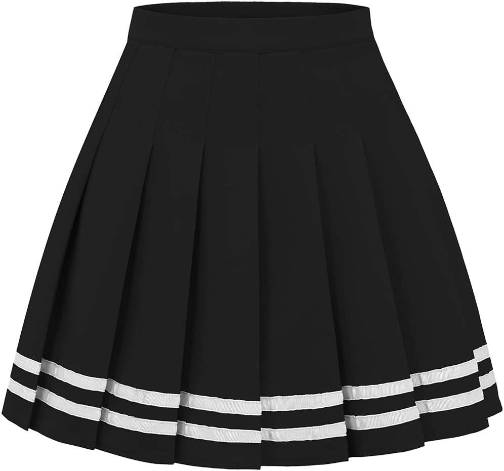 DRESS NICES Women Pleated Skirt A-Line Short Mini Basic Skirt School Uniform Cheerleader Skirts Skater Skirt - Image 1