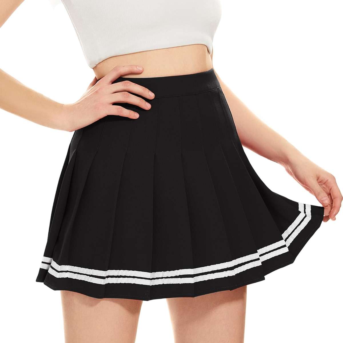DRESS NICES Women Pleated Skirt A-Line Short Mini Basic Skirt School Uniform Cheerleader Skirts Skater Skirt - Image 3
