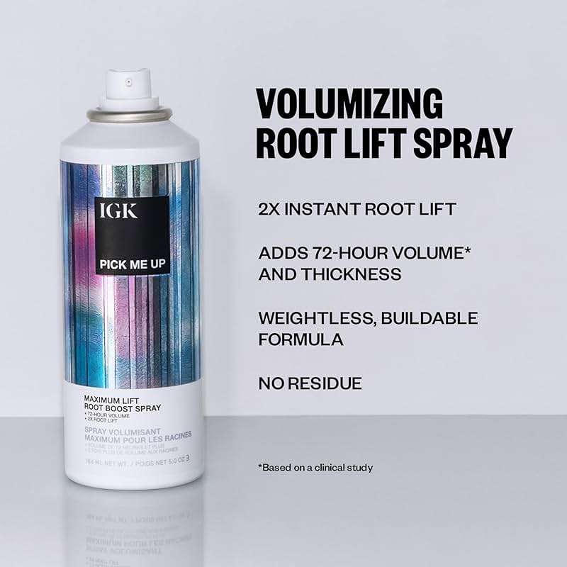 IGK PICK ME UP Maximum Lift Root Boost Spray | Instantly Lifts, Adds Volume + Thickness | Vegan + Cruelty Free | 5 Oz - Image 2