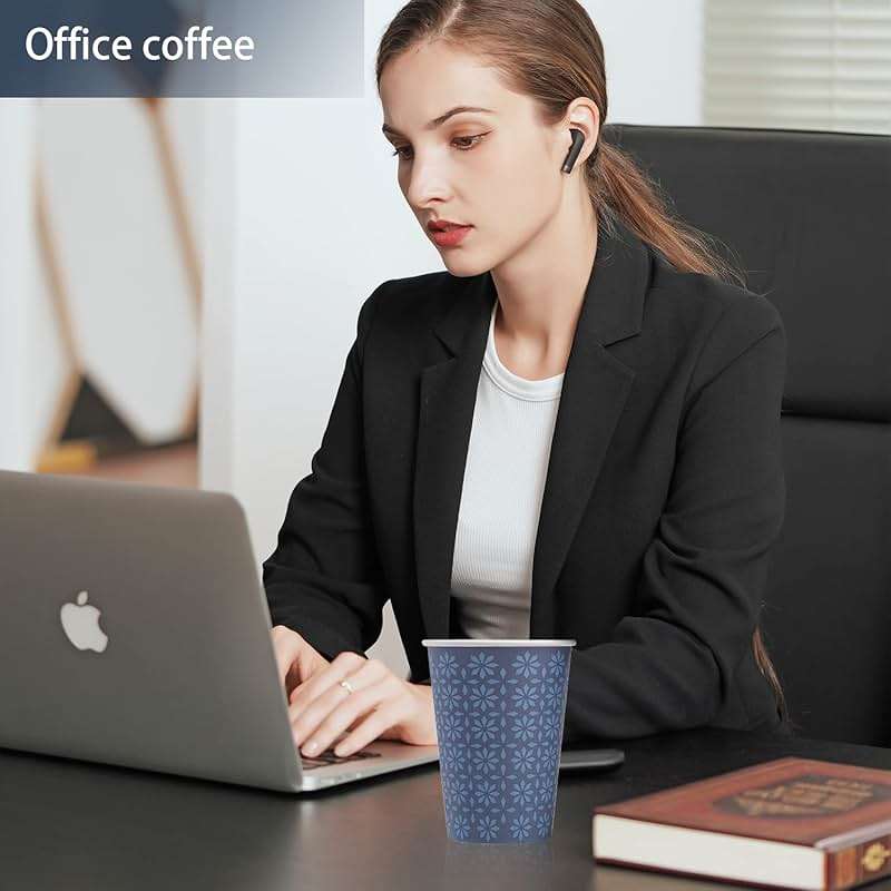 Clawsoff 210 Pack 16 oz Disposable Paper Cups, Hot/Cold Beverage Paper Drinking Cups, Navy Floral Paper Coffee Cups 16 oz for Home-use, Office, Restaurant and Events - Image 6