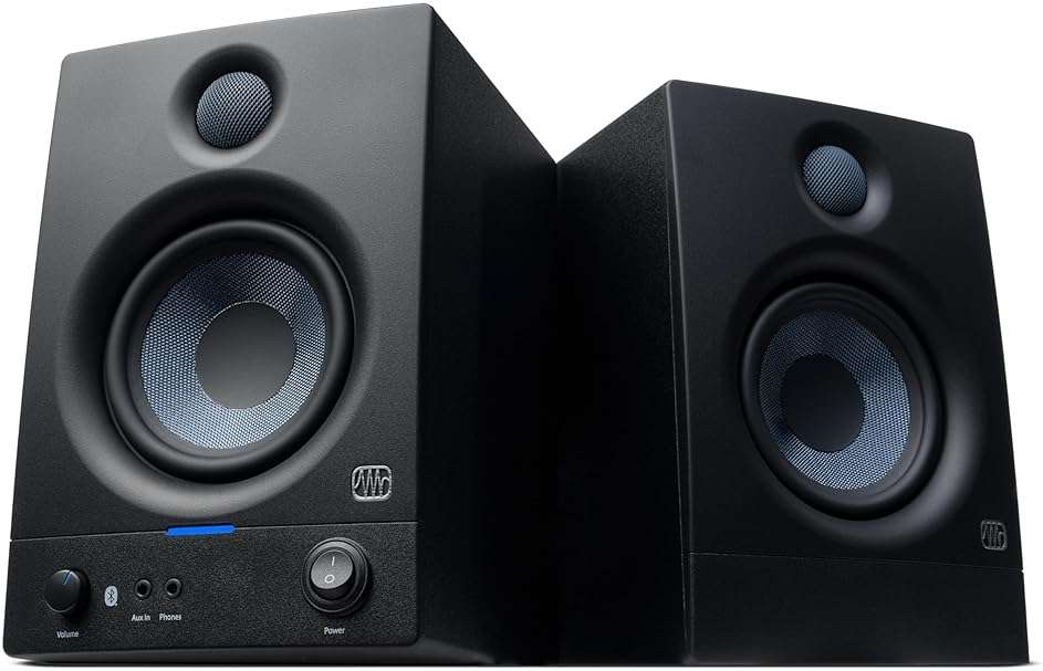 PreSonus Eris 4.5BT Bluetooth Studio Monitors, Pair — 4.5" Inch Powered Bookshelf Speakers, Stereo, Desktop Computer, Near Field Music Production, Audio Mixing Recording - Image 1