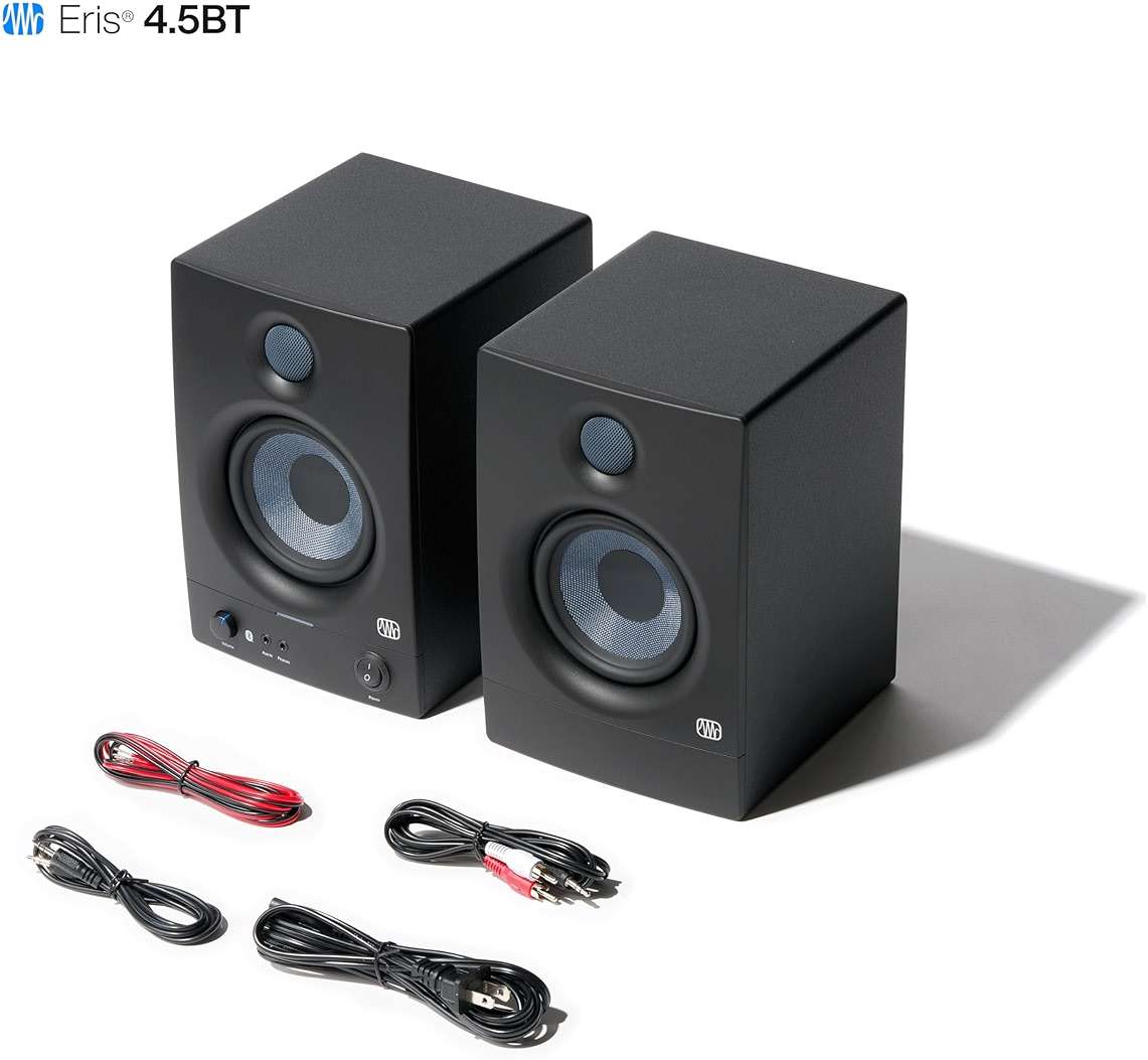 PreSonus Eris 4.5BT Bluetooth Studio Monitors, Pair — 4.5" Inch Powered Bookshelf Speakers, Stereo, Desktop Computer, Near Field Music Production, Audio Mixing Recording - Image 7