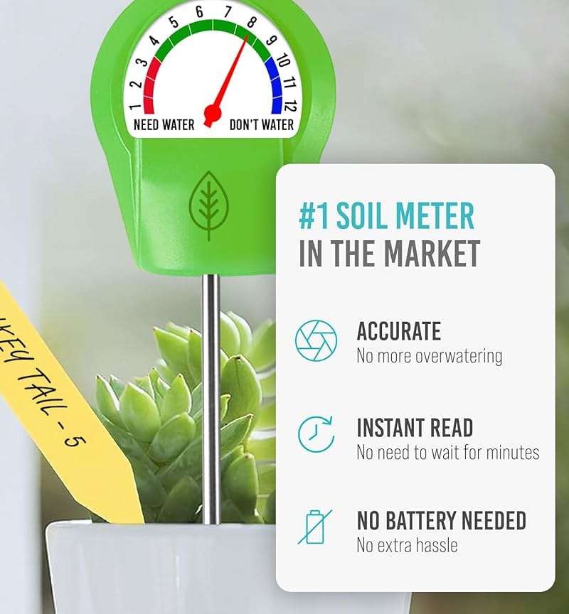 GROWIT Plant Moisture Meter - Accurately Tells You When to Water Your Plants - Perfect Stocking Stuffers Gift - No Battery Needed - Image 2
