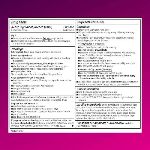 Amazon Basic Care Omeprazole Delayed Release Orally Disintegrating Tablets, 20 mg, Acid Reducer, Strawberry Flavor, 14 Count (Pack of 2) - Image 4