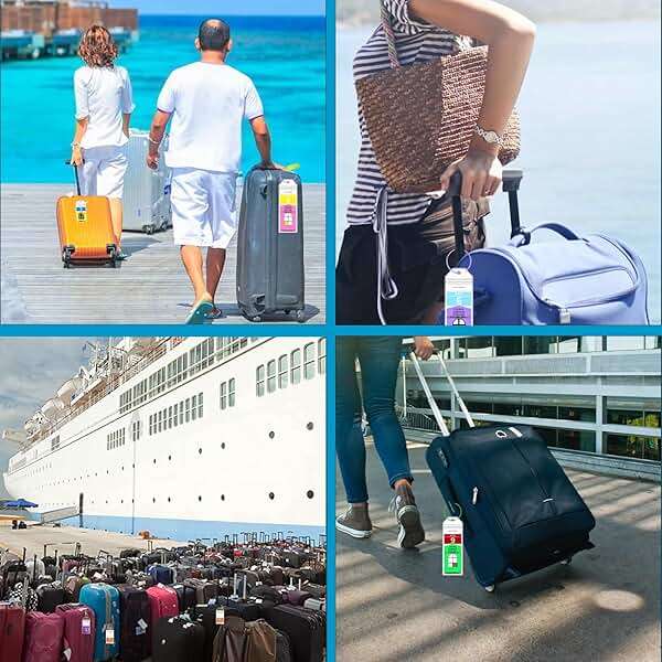 12 Pcs Royal Caribbean Cruise Essentials Kit Include Retractable Cruise Lanyards for Ship Card, Luggage Tags Holder, Waterproof Phone Pouch, Magnetic Hook for Royal Caribbean & Celebrity Cruise Lines - Image 7