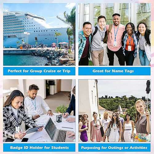 12 Pcs Royal Caribbean Cruise Essentials Kit Include Retractable Cruise Lanyards for Ship Card, Luggage Tags Holder, Waterproof Phone Pouch, Magnetic Hook for Royal Caribbean & Celebrity Cruise Lines - Image 8