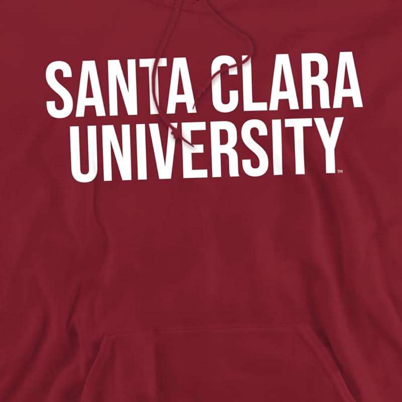 LOGOVISION Santa Clara University Official Stacked Unisex Adult Pull-Over Hoodie - Image 2