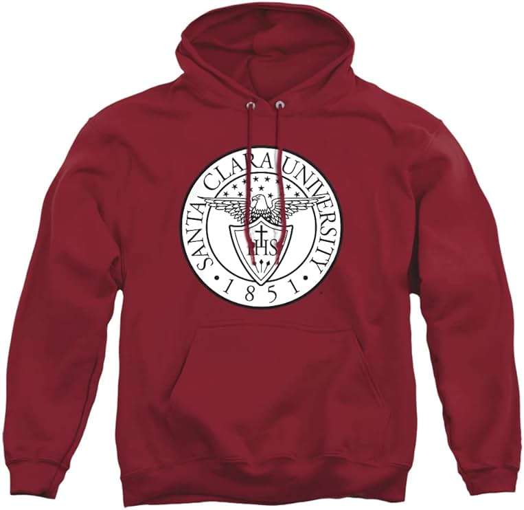LOGOVISION Santa Clara University Official Plaid Badge Unisex Adult Pull-Over Hoodie - Image 1