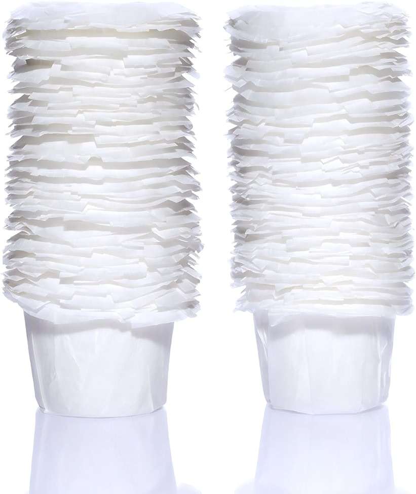 100 Disposable K Cup Filters for Keurig Reusable K Cups, Coffee Paper Liners for Refillable Pods, Smoother Coffee, Less Sediment, Easy Clean Up - Image 1