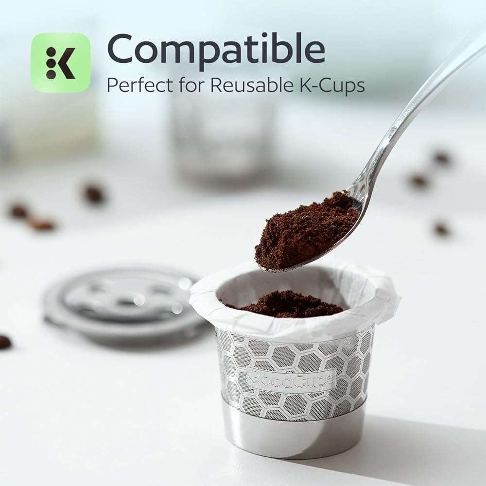 100 Disposable K Cup Filters for Keurig Reusable K Cups, Coffee Paper Liners for Refillable Pods, Smoother Coffee, Less Sediment, Easy Clean Up - Image 2