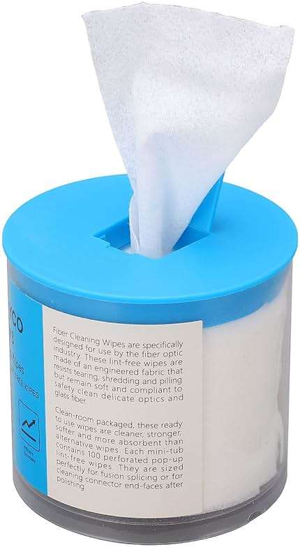 180 Optical Fiber Wipes - Fiber Cable End Connector Cleaning Dust Paper Wipes - Image 2