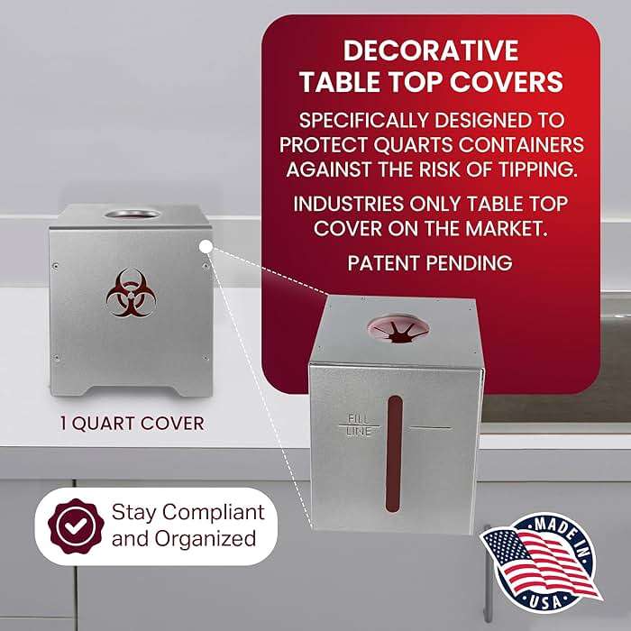Post Medical - 1.0 Quart Sharps Container - Case of 6, Puncture-Resistant Disposal for Needles & Syringes, Leak-Tight Biohazard Container With Screw Cap Lid, Red - Image 7