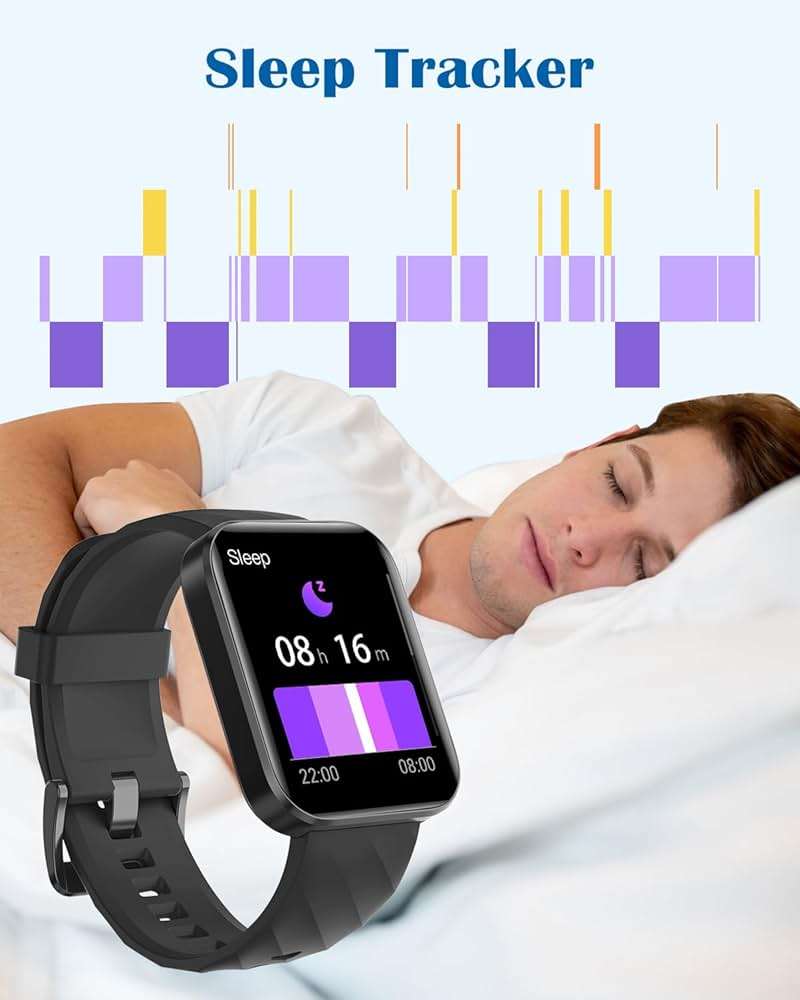 RUIMEN Smart Watches for Men Women (Answer/Make Calls) Compatible with iPhone/Android Phones, 1.85" HD Screen Fitness Tracker Heart Rate Monitor 100+ Sports Tracker Watch Waterproof (Black) - Image 5