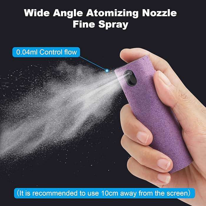 4 Pack Screen Cleaner 3-in-1 Touchscreen Mist Cleaner Spray and Microfiber Cloth Built-in Cleaning Solution Portable Reusable Fingerprint-Proof Spray Bottle for Phone Laptop iPad TV Monitor Car Screen - Image 4