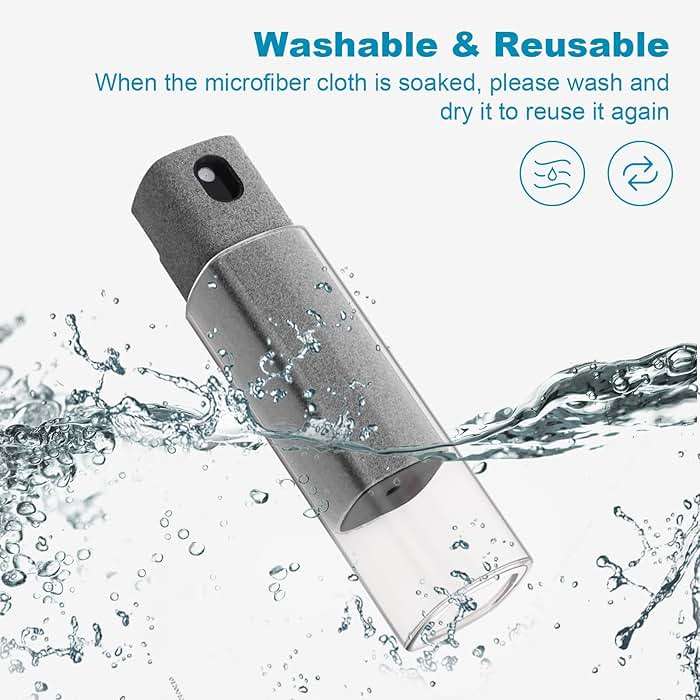 4 Pack Screen Cleaner 3-in-1 Touchscreen Mist Cleaner Spray and Microfiber Cloth Built-in Cleaning Solution Portable Reusable Fingerprint-Proof Spray Bottle for Phone Laptop iPad TV Monitor Car Screen - Image 6