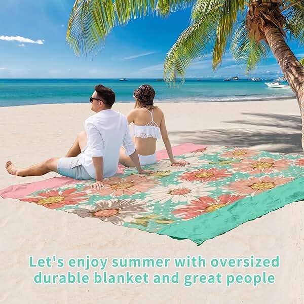 BYDOLL Beach Blanket Waterproof Sandproof,78''X81''/78''X110'' Large Sand Free Oversized Lightweight Sand Resistant Blanket, Picnic Mat for Beach Travel Camping Hiking Essentials - Image 8