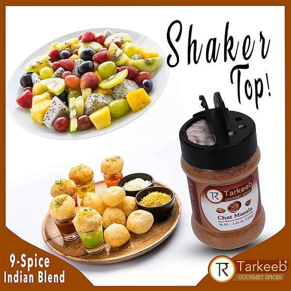 Tarkeeb Chat Masala 4.23 oz (120g) Shaker Top PET Jar | Tangy Indian Seasoning | All Natural | Vegan | No Colors | Gluten Free | NON-GMO | Indian Origin | - Image 5