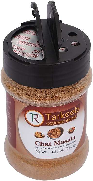 Tarkeeb Chat Masala 4.23 oz (120g) Shaker Top PET Jar | Tangy Indian Seasoning | All Natural | Vegan | No Colors | Gluten Free | NON-GMO | Indian Origin | - Image 8