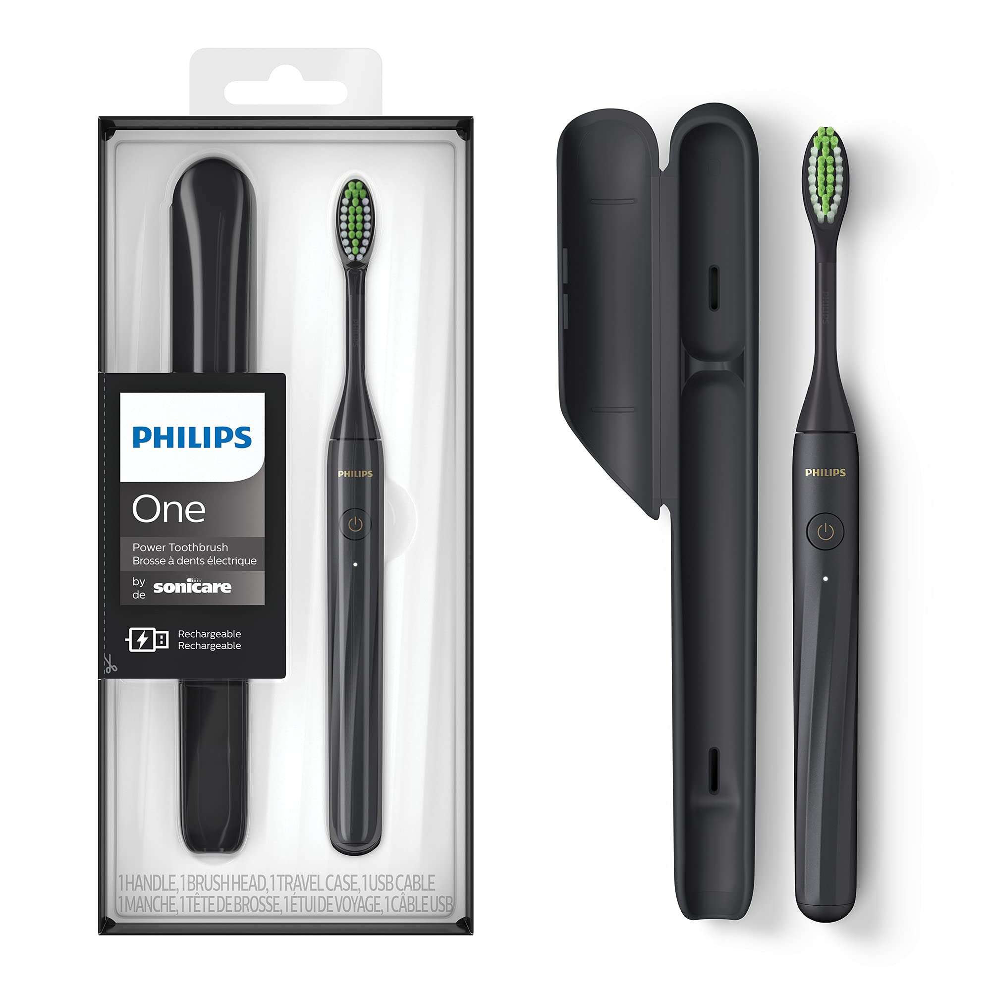 Philips Sonicare One by Sonicare Rechargeable Toothbrush, Shadow, HY1200/26 - Image 1