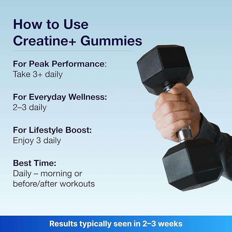 Bear Balanced Creatine Gummies for Men & Women - Creapure® Creatine Monohydrate, L-Theanine, L-Tyrosine & B12 for Muscle Growth, Strength, Focus, Energy & Health - Low Calorie, Sugar-Free, & Vegan - Image 9