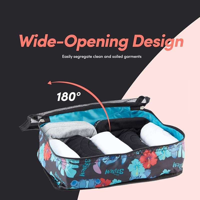 Disney Minnie Mickey Stitch Packing Cubes - Winnie the Pooh, Princess Cinderella, Cars, Toy Story 5 Piece Packing Cubes Compression - Travel Essential - Luggage Suitcase Organizer Set - Image 6