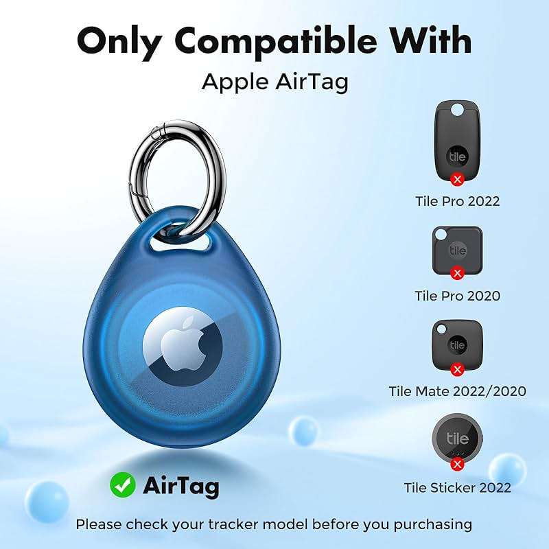 UNBREAKcable AirTag Holder, [4-Pack] IPX8 Waterproof AirTag Keyring Cover Case for Apple AirTag, Full-Body Covered AirTag Holder for Pet Collar, Keys, Bags - Image 2