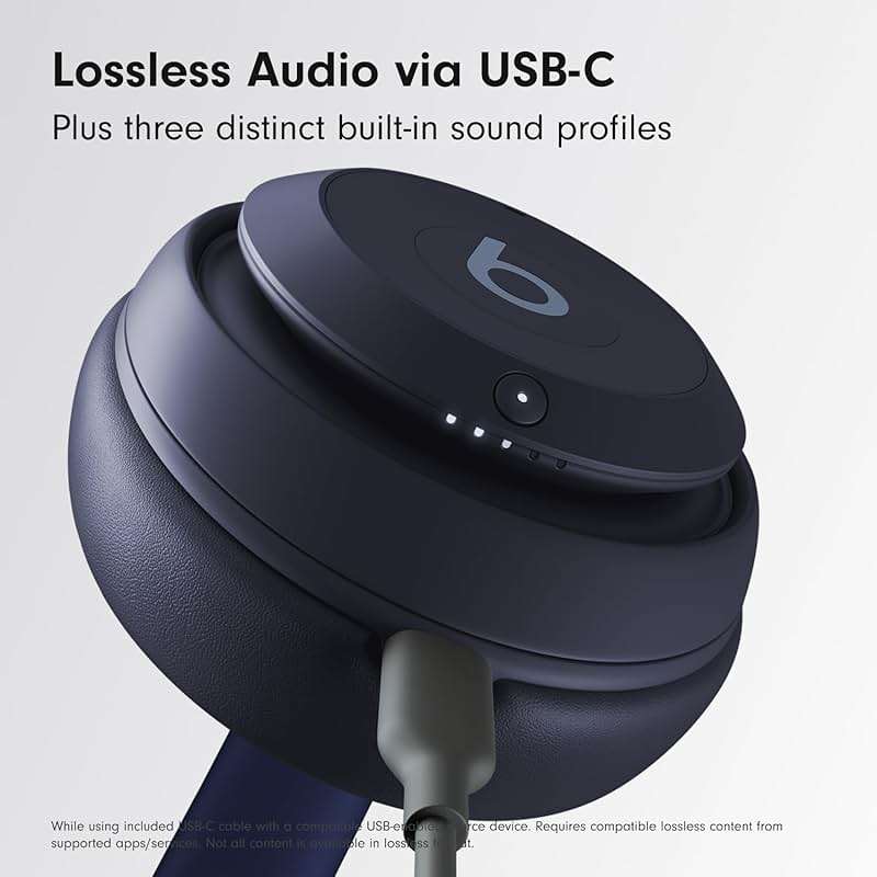 Beats Studio Pro Premium Wireless Over-Ear Headphones- Up to 40-Hour Battery Life, Active Noise Cancelling, Great for Travel & Commuting, USB-C Lossless Audio, Apple & Android Compatible - Navy - Image 5