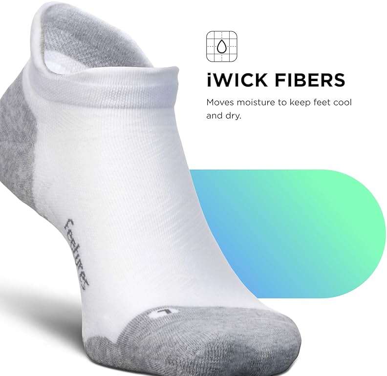 Feetures Elite Max Cushion No Show Tab - Running Socks for Men & Women, Athletic Compression Socks, Moisture Wicking - Image 5