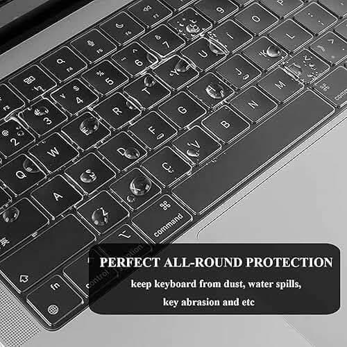EooCoo Case Compatible with MacBook Air 15 inch M5 2026 2025-2023 Release M4 M3 M2 Model A3448 A3241 A3114 A2941, Plastic Hard Shell Case & Keyboard Cover & Screen Protector, Crystal Clear - Image 7