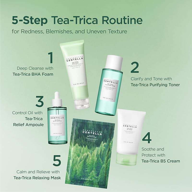 SKIN1004 Tea-Trica B5 Cream, Face Moisturizer with Centella Asiatica & Panthenol B5, Gel Moisturizer for Soothing & Hydrating, Cica Cream with Tea Tree & Centella, Korean Skin Care, 2.53 fl.oz / 75ml - Image 8