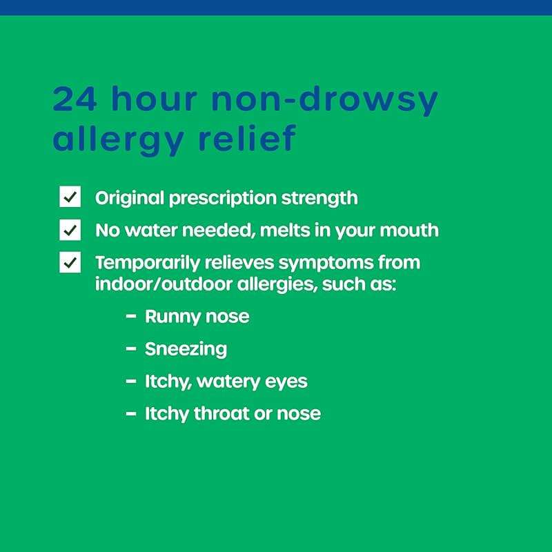 HealthCareAisle Allergy Relief - Loratadine 10 mg Orally Disintegrating Tablets USP - 30 Tablets - Original Prescription Strength ​ Allergy Medication, 24-Hour Relief​ - Image 4