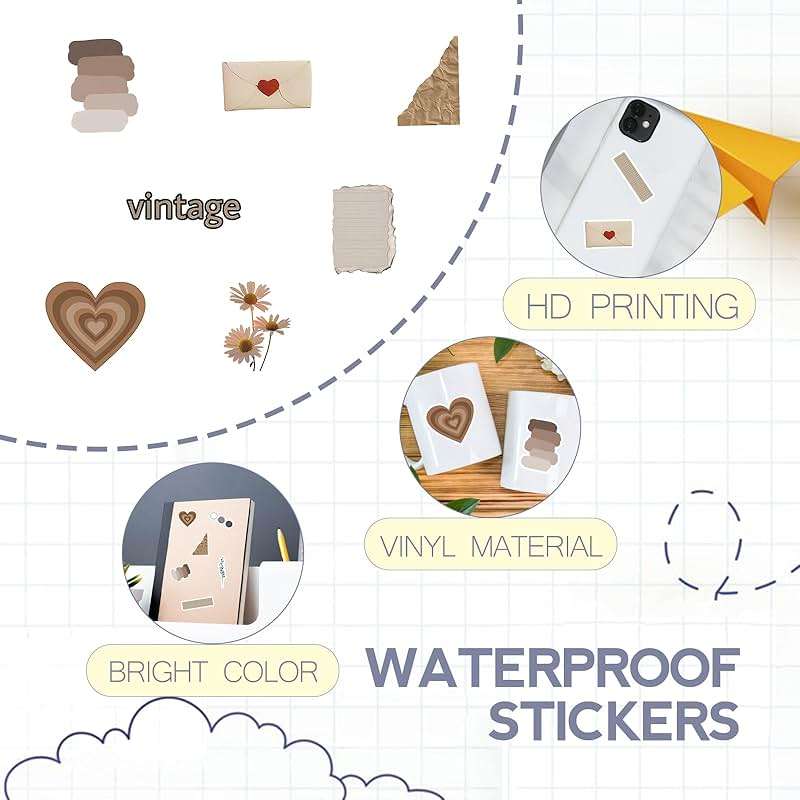 120 PCS Vintage Aesthetic Stickers for Journaling, Scrapbook Supplies, Junk Journal Stickers, Botanical Waterproof Vinyl Sticker Pack for Planner, Diary, Water Bottles, Gifts for Teen Girls Women - Image 6