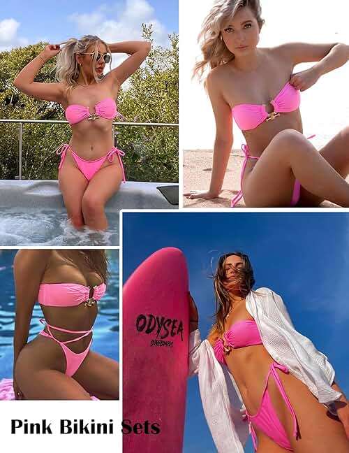 ZAFUL Bikini Sets for Women Strapless Top Sexy High Cut Bathing Suit Bandeau Two Piece Swimsuit String Beach Swim Suit 2026 - Image 5