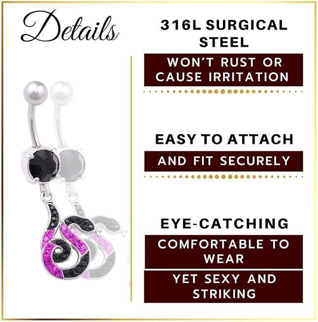 1PC Surgical Steel 14g 3/8 10mm dangle belly rings Piercing Jewelry navel Ear Lobe Earring 8mm 5mm Crystal More Choices - Image 4