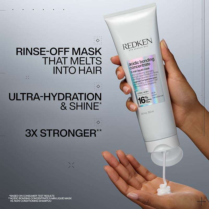 Redken Acidic Bonding Concentrate Hair Mask - Hydrating 5 Minute Liquid Mask, Bond Building & Strengthening, For Dry, Damaged Hair - Image 2