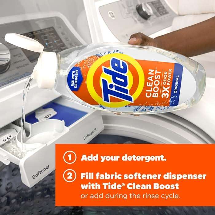 Tide Deep Cleansing Fabric Rinse with 3X Odor Power, Original Scent, 48 oz - Image 6