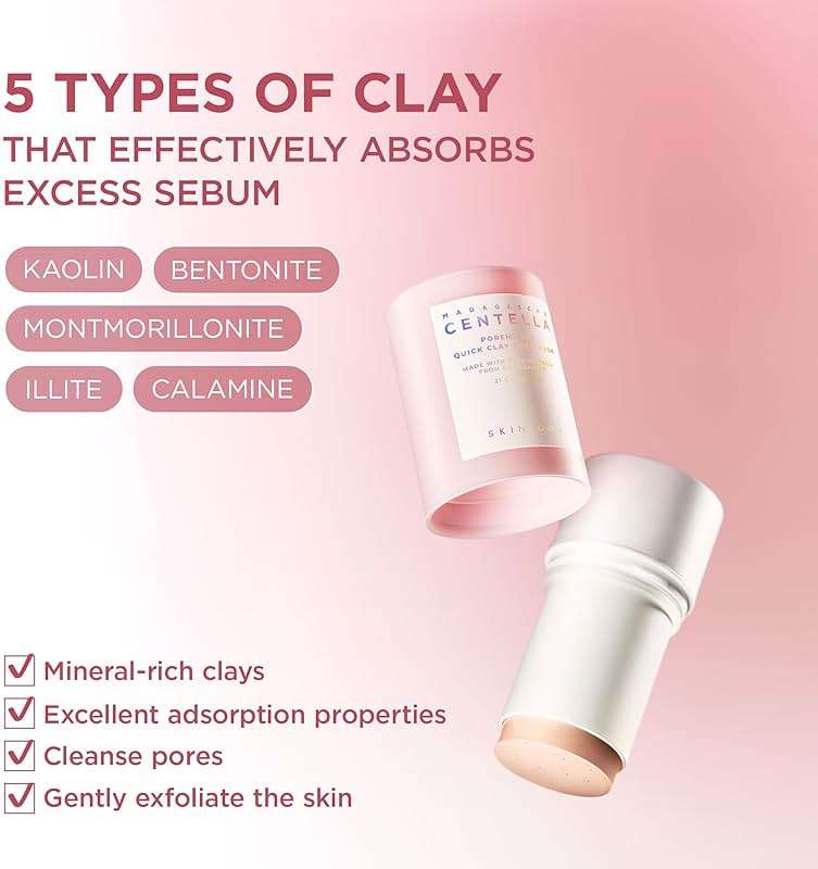 SKIN1004 Poremizing Quick Clay Stick Mask, Face Mask Skincare for Pore Minimizing, Facial Clay Mask with Centella, Pore Minimizer for Sebum Control, Pink Mud Mask, Korean Skin Care, 0.95 oz / 27g - Image 4
