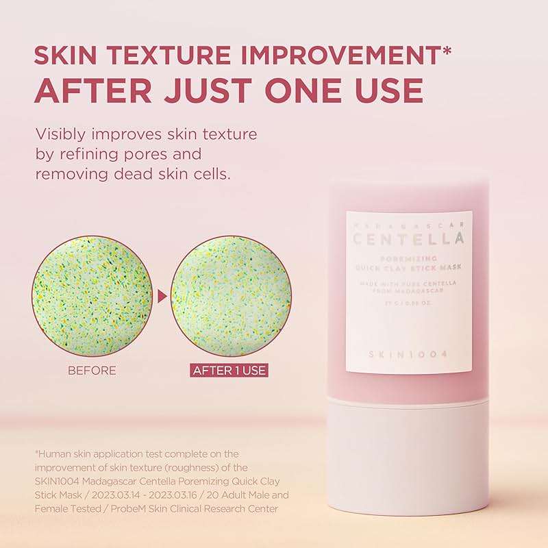 SKIN1004 Poremizing Quick Clay Stick Mask, Face Mask Skincare for Pore Minimizing, Facial Clay Mask with Centella, Pore Minimizer for Sebum Control, Pink Mud Mask, Korean Skin Care, 0.95 oz / 27g - Image 5