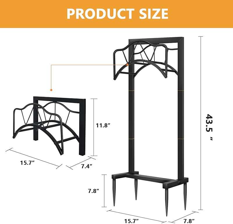 Freestanding Outdoor Garden Hose Holder, Heavy Duty Metal Storage Stand with 4 Spikes, Space Saving Organizer for Patio, Lawn, Backyard, Holds up to 150ft Hose, Black - Image 3