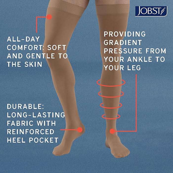 JOBST Relief 20-30 mmHg Compression Stockings, Knee High, Closed Toe | Compression Socks for Women/ Men for Tired, Aching or Swollen Legs - Image 3