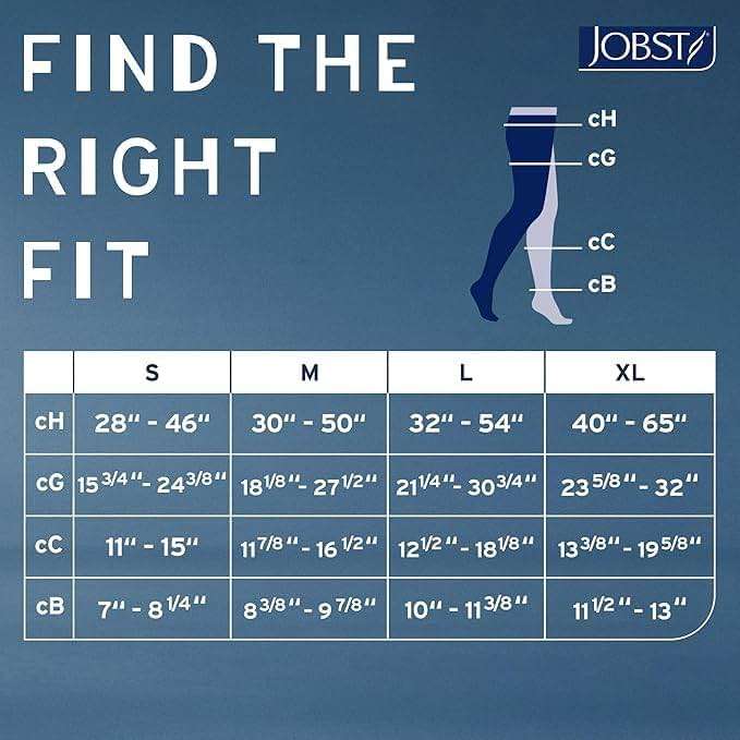JOBST Relief 20-30 mmHg Compression Stockings, Thigh High Silicone Band, Closed Toe | Compression Socks for Women/ Men for Tired, Aching or Swollen Legs - Image 6