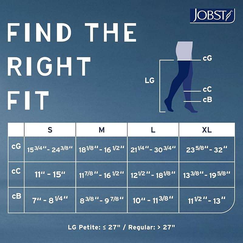 JOBST Relief 20-30 mmHg Compression Stockings, Waist High Pantyhose, Closed Toe Compression Socks for Women/ Men for Tired, Aching or Swollen Legs - Image 6