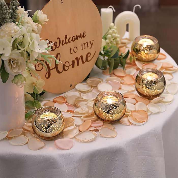 36 pcs Gold Votive Candle Holders & 36pcs Bowl Votive Candle Holder - Image 3