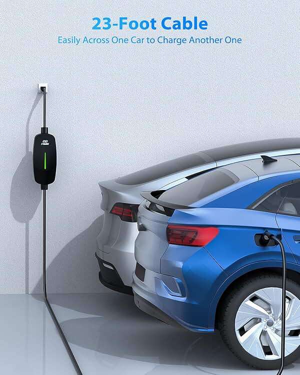 EVDANCE Level 1&2 EV Charger, Electric Vehicle Portable Charger with 25FT Cable, ETL Listed J1772 EVSE for All EVs & PHEVs, 12A 120V/16A 240V(Black, 16A Max | NEMA 5-15&6-20(Standard Home Plug)) - Image 2